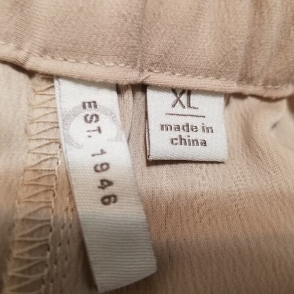 C Est 1946 Women's Beige Belted High Rise Wide Leg Crop Pants Size XL - Picture 6 of 8